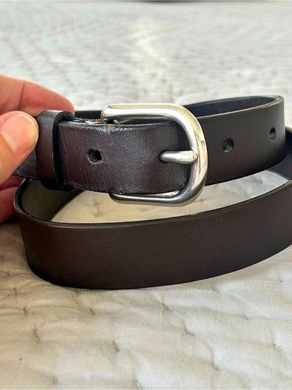 Crewcuts boys’ Dark Brown Leather Belt sz Medium